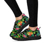 Tropical Hawaiian Floral Print Women's Sneakers-grizzshop