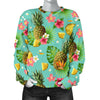 Tropical Hawaiian Hibiscus Pineapple Print Sweatshirt-grizzshop