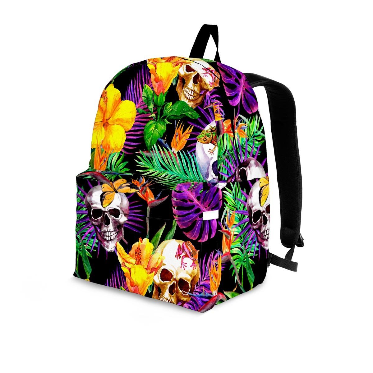 Tropical Hawaiian Skull Backpack-grizzshop