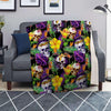 Tropical Hawaiian Skull Blanket-grizzshop