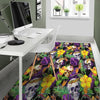 Tropical Hawaiian Skull Floor Mat-grizzshop