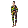 Tropical Hawaiian Skull Men's Pajamas-grizzshop