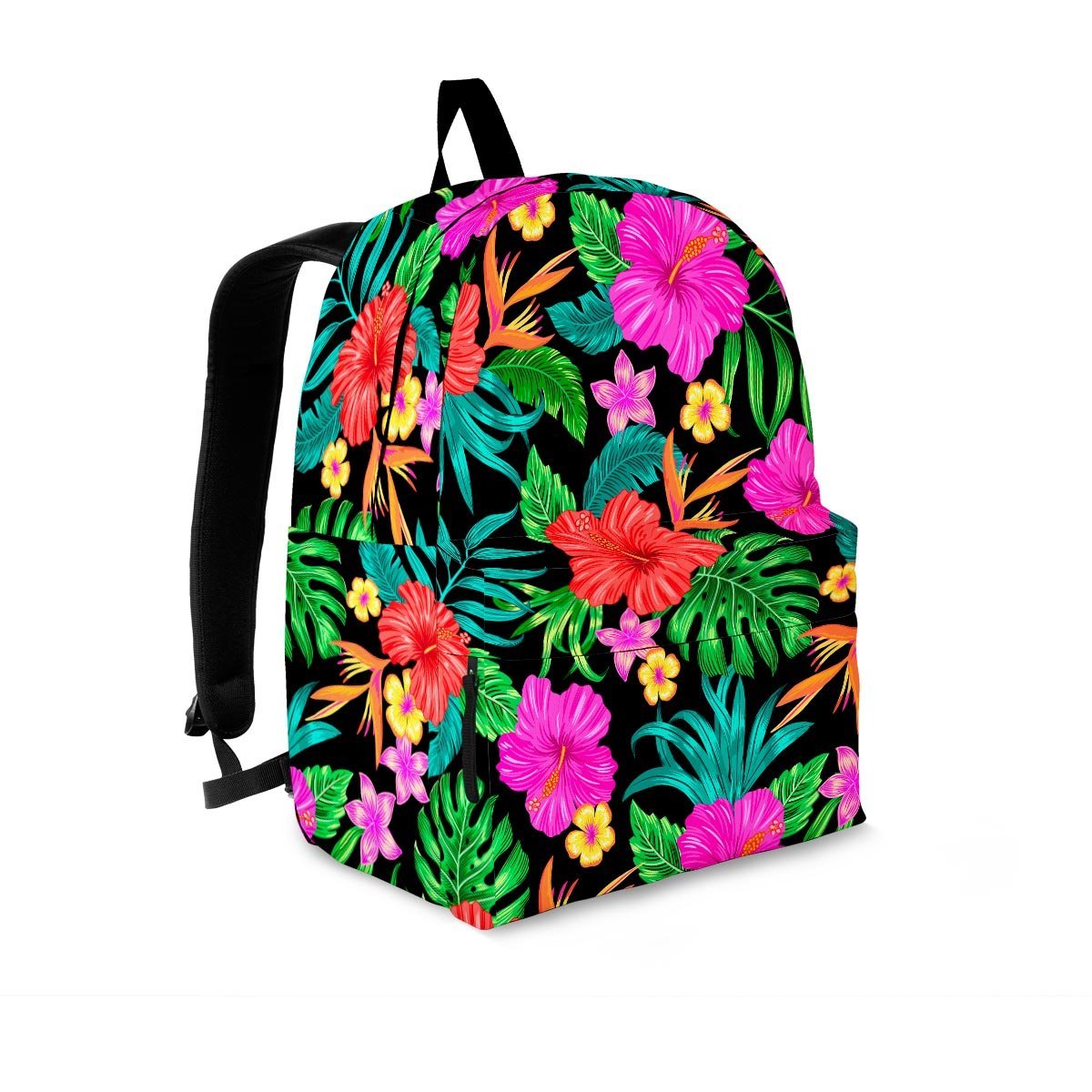 Tropical Hibiscus Floral Hawaiian Print Backpack-grizzshop