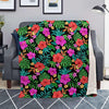 Tropical Hibiscus Floral Hawaiian Print Blanket-grizzshop