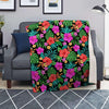 Tropical Hibiscus Floral Hawaiian Print Blanket-grizzshop