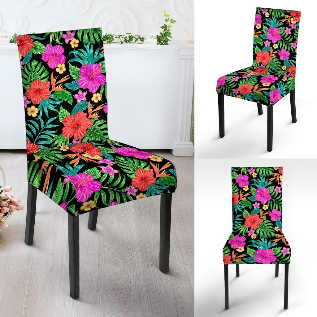 Tropical Hibiscus Floral Hawaiian Print Chair Cover-grizzshop