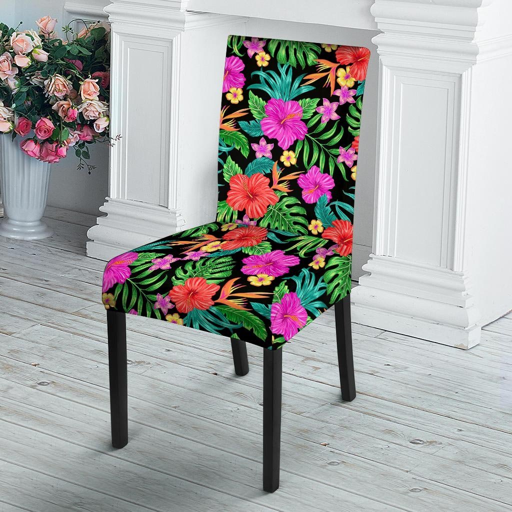 Tropical Hibiscus Floral Hawaiian Print Chair Cover-grizzshop
