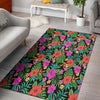 Tropical Hibiscus Floral Hawaiian Print Floor Mat-grizzshop