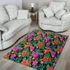 Tropical Hibiscus Floral Hawaiian Print Floor Mat-grizzshop