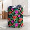 Tropical Hibiscus Floral Hawaiian Print Laundry Basket-grizzshop