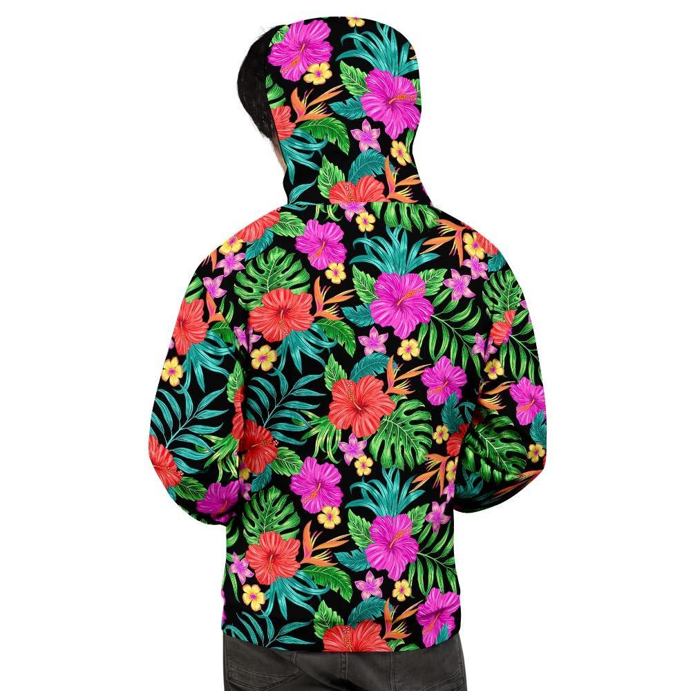 Tropical Hibiscus Floral Hawaiian Print Men's Hoodie-grizzshop