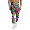 Tropical Hibiscus Floral Hawaiian Print Men's Leggings-grizzshop