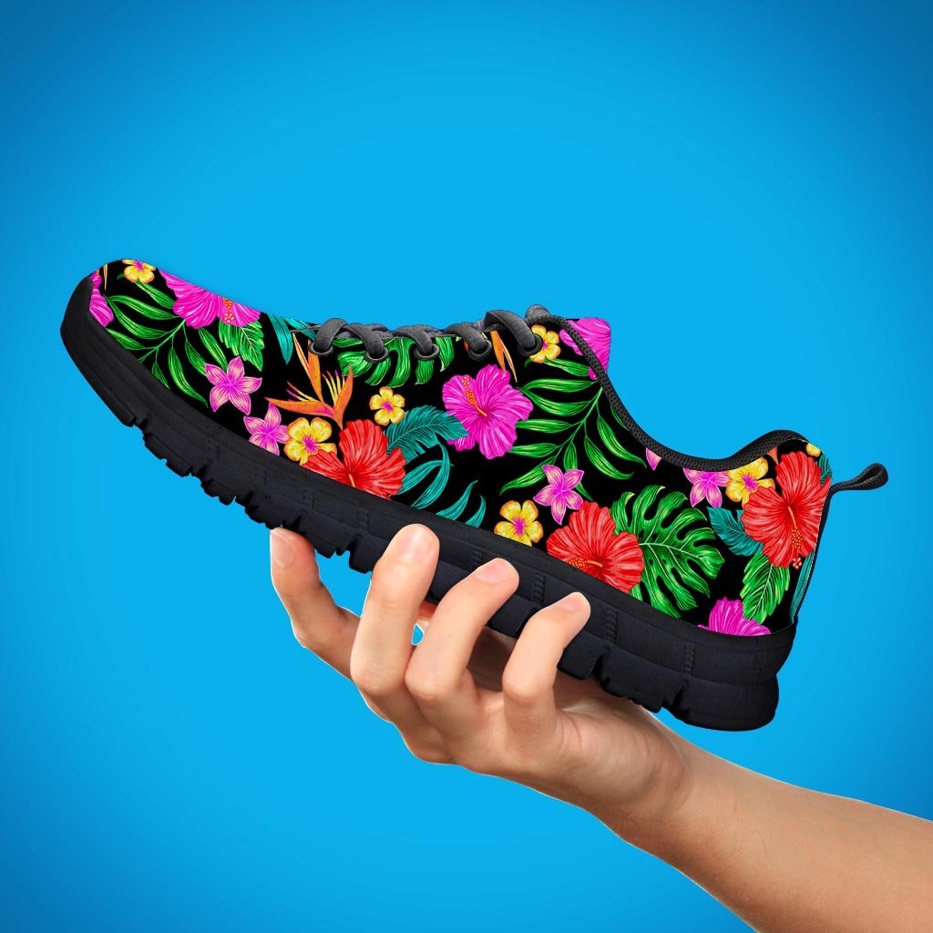 Tropical Hibiscus Floral Hawaiian Print Men's Sneakers-grizzshop