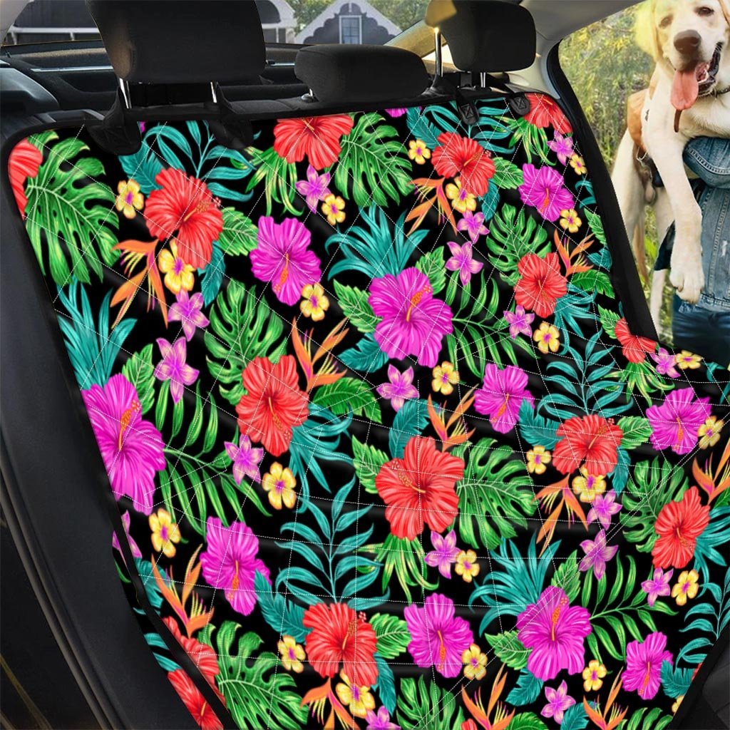 Tropical Hibiscus Floral Hawaiian Print Pet Car Seat Cover-grizzshop