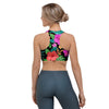 Tropical Hibiscus Floral Hawaiian Print Sports Bra-grizzshop