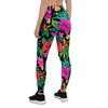 Tropical Hibiscus Floral Hawaiian Print Women's Leggings-grizzshop