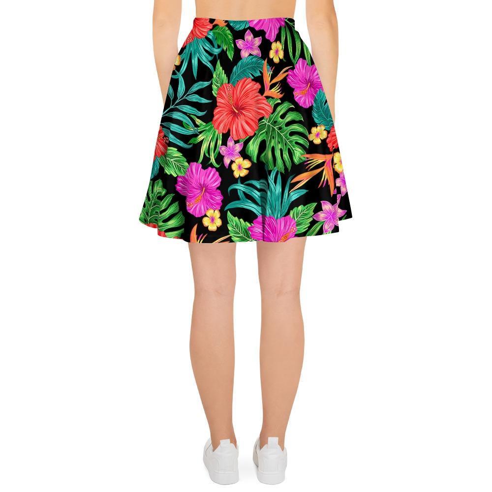 Tropical Hibiscus Floral Hawaiian Print Women's Skirt-grizzshop