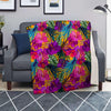 Tropical Hibiscus Flower Hawaiian Print Blanket-grizzshop