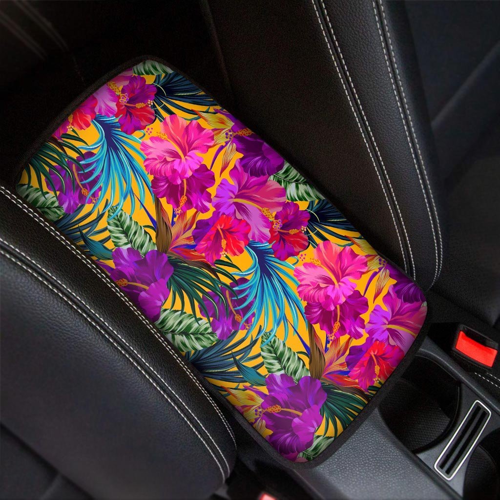 Tropical Hibiscus Flower Hawaiian Print Car Console Cover-grizzshop