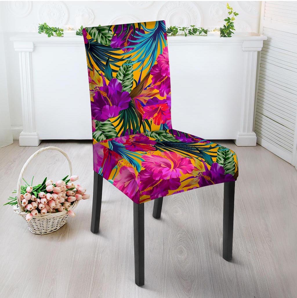 Tropical Hibiscus Flower Hawaiian Print Chair Cover-grizzshop
