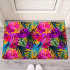 Tropical Hibiscus Flower Hawaiian Print Door Mat-grizzshop