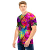 Tropical Hibiscus Flower Hawaiian Print Men T Shirt-grizzshop