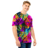 Tropical Hibiscus Flower Hawaiian Print Men T Shirt-grizzshop