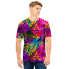 Tropical Hibiscus Flower Hawaiian Print Men T Shirt-grizzshop