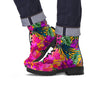 Tropical Hibiscus Flower Hawaiian Print Men's Boots-grizzshop