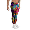 Tropical Hibiscus Flower Hawaiian Print Men's Leggings-grizzshop