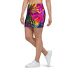 Tropical Hibiscus Flower Hawaiian Print Mini Skirt-grizzshop