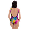 Tropical Hibiscus Flower Hawaiian Print One Piece Swimsuite-grizzshop