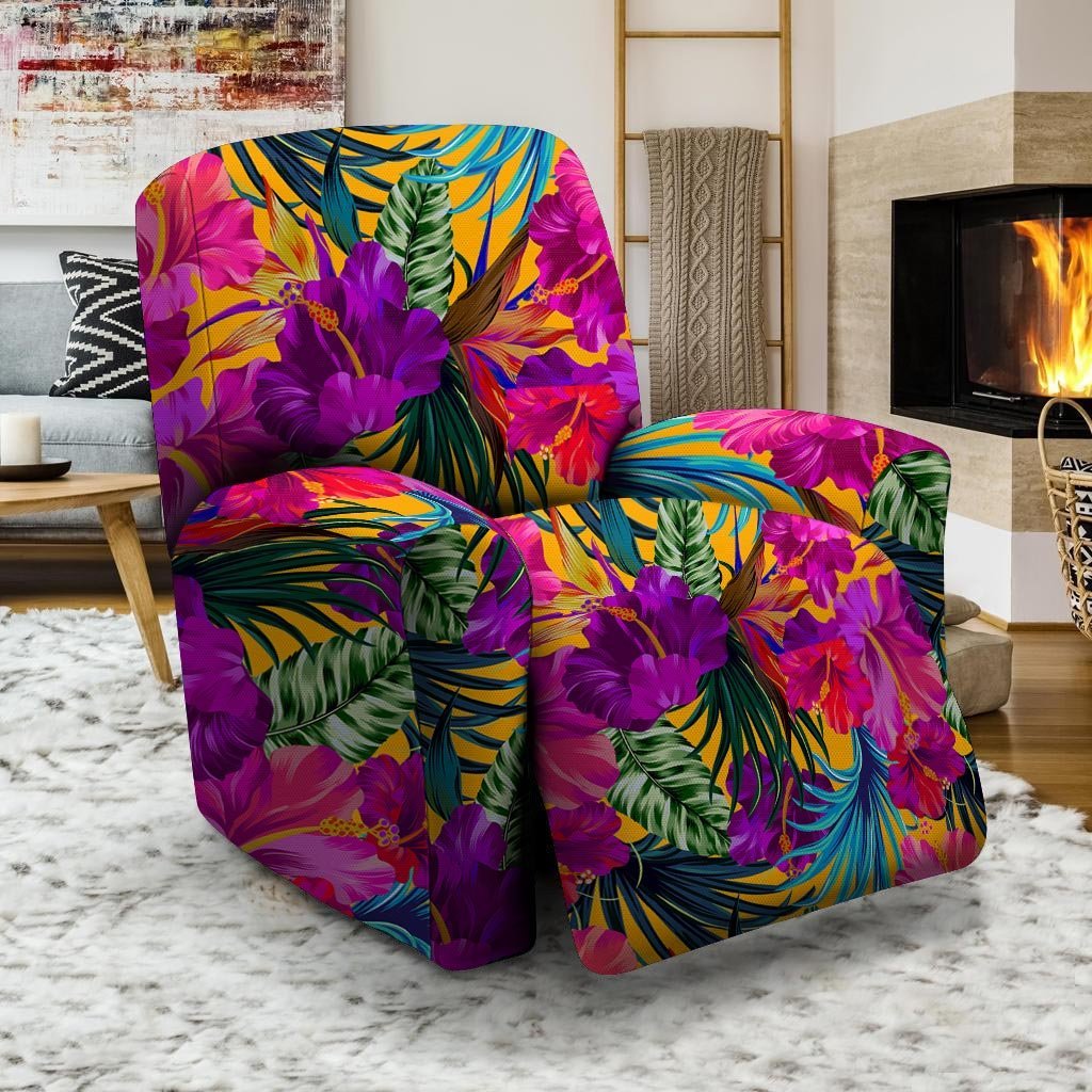 Tropical Hibiscus Flower Hawaiian Print Recliner Cover-grizzshop