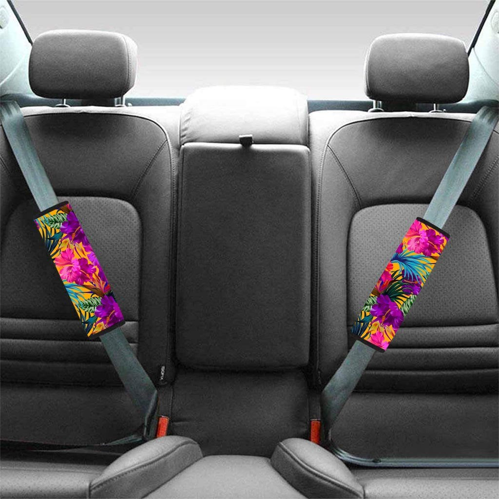 Tropical Hibiscus Flower Hawaiian Print Seat Belt Cover-grizzshop