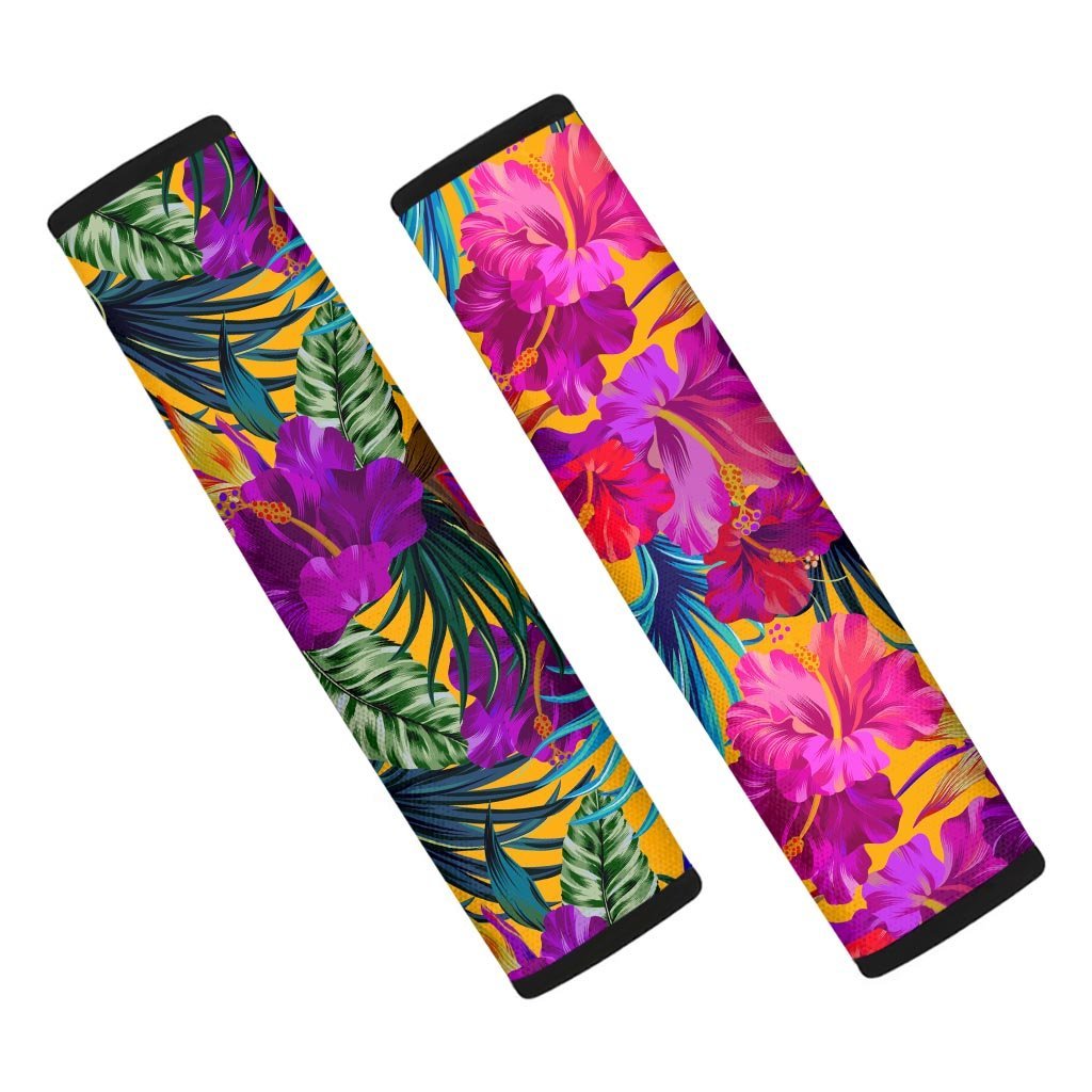 Tropical Hibiscus Flower Hawaiian Print Seat Belt Cover-grizzshop