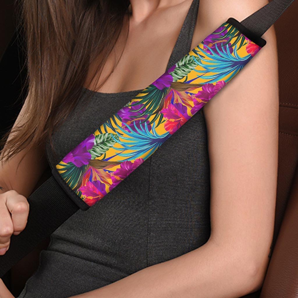 Tropical Hibiscus Flower Hawaiian Print Seat Belt Cover-grizzshop