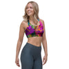 Tropical Hibiscus Flower Hawaiian Print Sports Bra-grizzshop