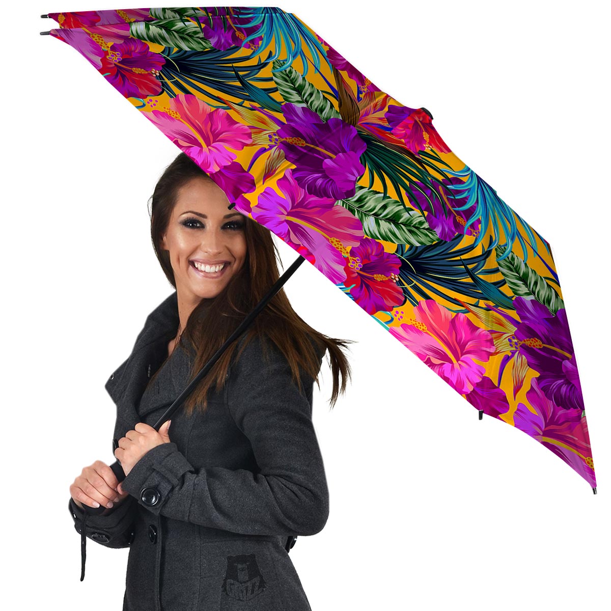 Tropical Hibiscus Flower Hawaiian Print Umbrella-grizzshop