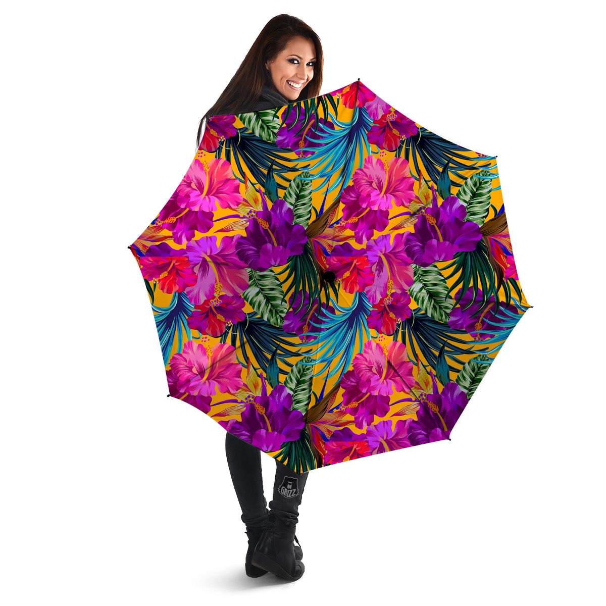 Tropical Hibiscus Flower Hawaiian Print Umbrella-grizzshop