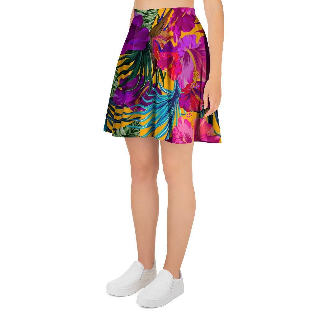 Tropical Hibiscus Flower Hawaiian Print Women's Skirt-grizzshop