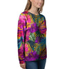 Tropical Hibiscus Flower Hawaiian Print Women's Sweatshirt-grizzshop