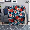 Tropical Hibiscus Flower Print Blanket-grizzshop