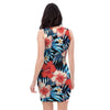 Tropical Hibiscus Flower Print Bodycon Dress-grizzshop