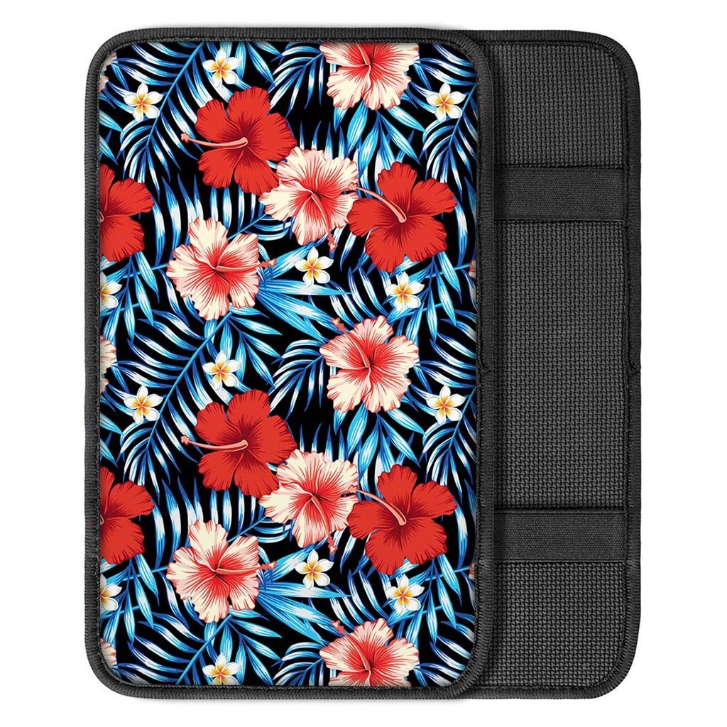 Tropical Hibiscus Flower Print Car Console Cover-grizzshop