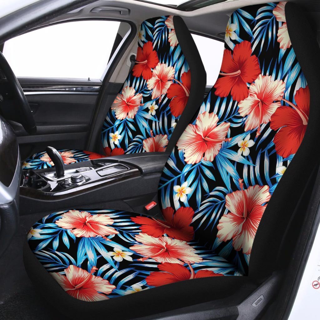 Tropical Hibiscus Flower Print Car Seat Covers-grizzshop