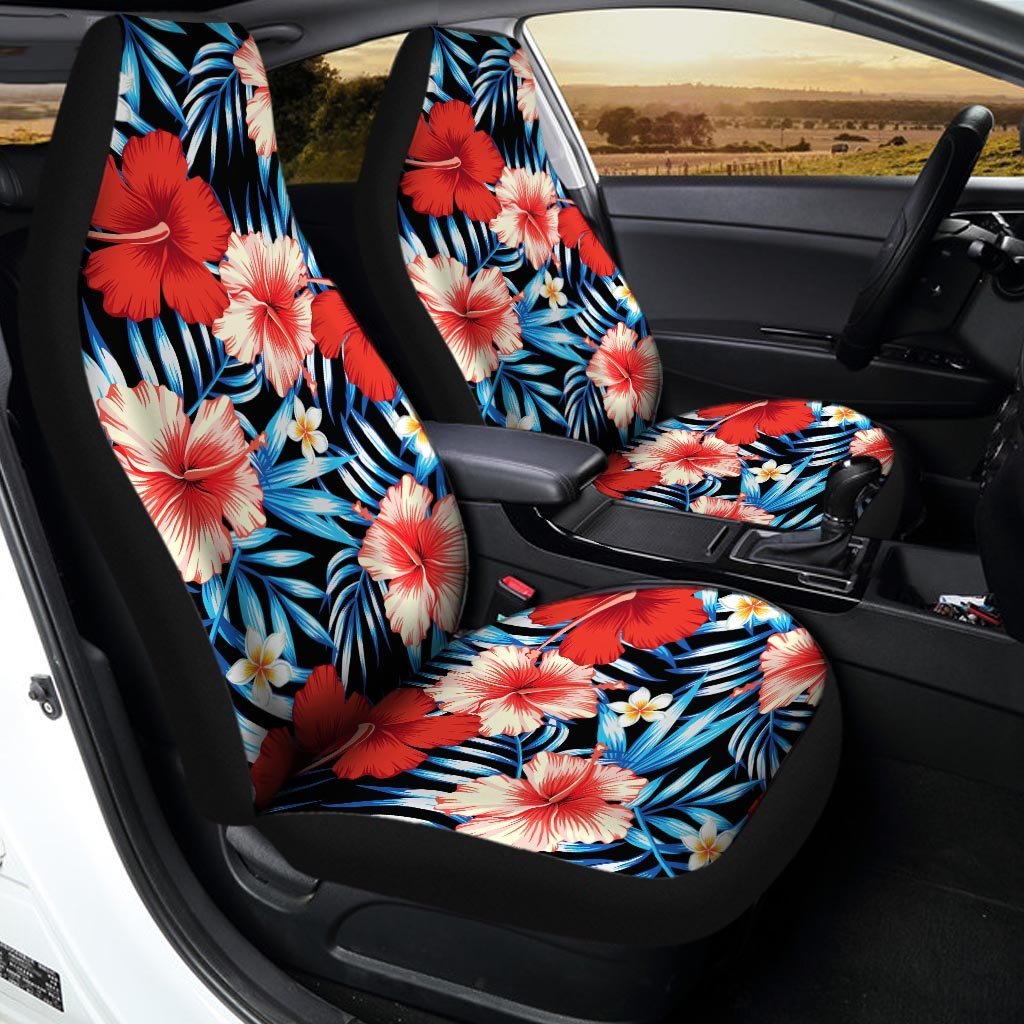 Tropical Hibiscus Flower Print Car Seat Covers-grizzshop