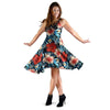 Tropical Hibiscus Flower Print Dress-grizzshop