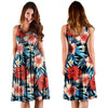 Tropical Hibiscus Flower Print Dress-grizzshop