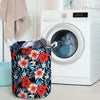 Tropical Hibiscus Flower Print Laundry Basket-grizzshop