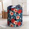 Tropical Hibiscus Flower Print Laundry Basket-grizzshop